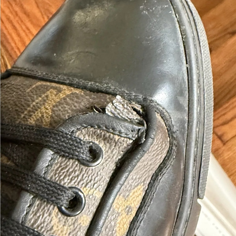 Louis Vuitton Calfskin Monogram Slalom Sneakers Brown Leather Men’s Size 9.5 - Picture 16 of 16